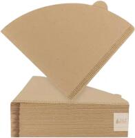 100 PCS Cone Disposable Coffee Paper Filters Suitable for V60 Size 02, V-60 Natural Cone Replacement Coffee Filter for Coffee Maker (Brown)
