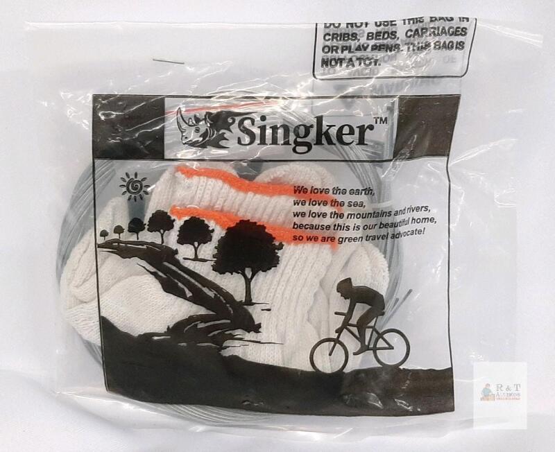 Singker Bicycle Cable Lock Kit with Gloves, 4ft Length, 12mm Diameter, Keyed Lock