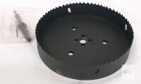 6-3/4" (171mm) HSS Bi-Metal Hole Saw with Arbor, Large Diameter, Black