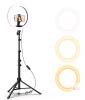 10-Inch Ring Light with Adjustable Tripod, USB-Powered, 3 Color Modes, Smartphone Holder