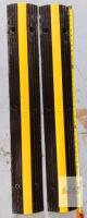 VEVOR 20 Inch Rubber Parking Curb with Yellow Reflective Strip, 4 Mounting Holes