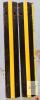 VEVOR 20 Inch Rubber Parking Curb with Yellow Reflective Strip, 4 Mounting Holes