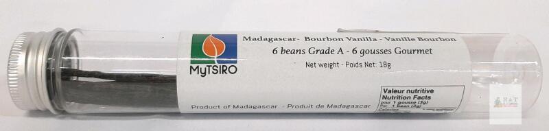 MyTSIRO Gourmet Madagascar Bourbon Vanilla Beans, Grade A, 6 Beans, 0.63 oz (18g)