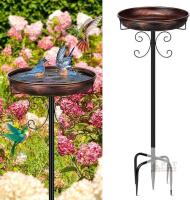 DAOENY 35-Inch Metal Bird Bath with 12-Inch Bowl and 5-Pronged Base