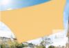 NEW 185 GSM HDPE Rectangular Sun Shade Sail, Sand Color, Includes Ropes
