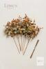 Ling&rsquo;s Moment 6-Piece Artificial Amber Eucalyptus Greenery Branch Set, 17.5"
