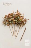 Ling&rsquo;s Moment 6-Piece Artificial Amber Eucalyptus Greenery Branch Set, 17.5"
