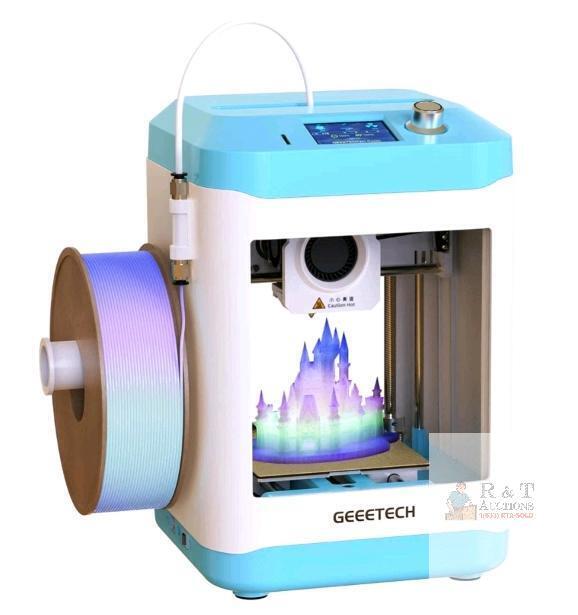 Geeetech M1 Mini 3D Printer, 100x110x100mm Build Volume, 250mm/s Speed, Auto Leveling NEW OPEN BOX Open Box , Tested Powers Up - Not Tested Beyond Power Up - Appears Unused - White Spool Not included