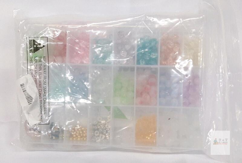 Swpeet Mixed Colors Beading Kit, 2000+ Beads, Tools & Storage Box, Model X003X12AH5, Crystal Tec