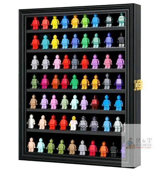 NEW LEGO Minifigure Display Case LG-LC04-BL, Black Finish, Holds ~72 Minifigures- NO FIGURES INCL