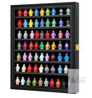 NEW LEGO Minifigure Display Case LG-LC04-BL, Black Finish, Holds ~72 Minifigures- NO FIGURES INCL