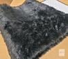 NEW Black Shag Area Rug, 2x6 ft, Anti-Slip, Washable, Polyester Surface, Fluffy Faux Fur Style - 3
