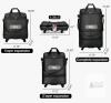NEW Hanke 90L Expandable Rolling Duffel Bag, Black, Spinner Wheels, Foldable, Multi-Handle, 17.72"x31.49" - 2