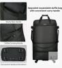 NEW Hanke 90L Expandable Rolling Duffel Bag, Black, Spinner Wheels, Foldable, Multi-Handle, 17.72"x31.49" - 3
