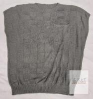 NEW Women's Grey Knit Crew Neck Sweater XL, Pocket, Acrylic, Pullover, Made in China
