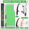 Fiberglass Manual Pole Saw Set &ndash; 8 Poles (up to 26 ft), Pruner & Spare Saw Blade, Complete Kit - 2