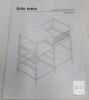 NEW HDG006-WOD Record Player Stand with Mesh Partition and LP Rack - 4