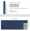Glymnis Yoga Mat, 72"x24", 6mm TPE, Non-Slip Double-Sided Blue, Carry Strap, SKU X004YTN6AP - 2