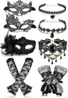 New Masquerade Costume Accessory Set with Gloves &ndash; One Size