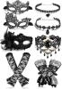 New Masquerade Costume Accessory Set with Gloves &ndash; One Size