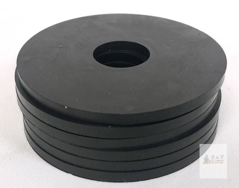 Neoprene Washer 5/8" I.D. x 2-1/4" O.D. x 1/8" Thick, Model 345-C, Lot HPM#1265446, Qty 6