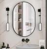 NEW NEUWEABY 24"x36" Oval Bathroom Mirror, Matte Black Metal Frame, Wall Mount, SKU X0046UI445