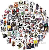 New Nightmare Before Stickers 100pcs for Laptops Water Bottles Guitars Skateboards Luggage, Party Decor & Favors