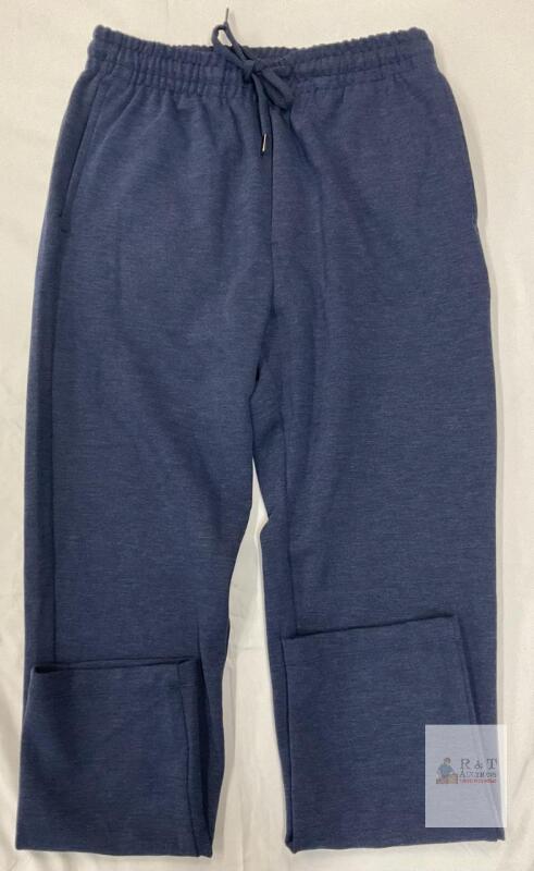 NEW 32 Degrees HEAT Navy Sweatpants, Small, 75% Polyester 21% Viscose 4% Spandex, Drawstring Waist