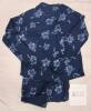 NEW Splendid Medium Blue Floral Button-Front Pajama Set, Long Sleeve Top & Bottom, Made in Cambodia - 3