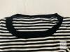 NEW AOISAGULA Women's Black White Striped Crew Neck Long Sleeve Sweater, Size Large, - 2