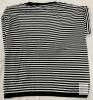 NEW AOISAGULA Women's Black White Striped Crew Neck Long Sleeve Sweater, Size Large, - 3
