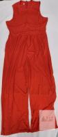 NEW Women's XL Sleeveless Red Jumpsuit, Wide Leg, Back Zipper