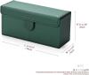 NEW PU Leather Travel Ring Box, 2 Slot Mini Jewelry Organizer for Purse | Green, Velvet Interior, Magnetic Closure, Holds 12+ Rings, Fits in Purse & Luggage, for Rings & Earrings CAP-H17602 Retails $39.99 - 3