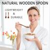 New 7 PCS Wooden Spoons for Eating, 7 inch Wooden Honey Spoons for Tea, Wooden Teaspoons for Stirring Coffee, Hard Wood Table Spoons for Cooking, Small Serving Spoons for Soup, Desserts & Cereal - 2