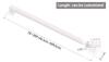 NEW 3FT White Iron Wall Mount Stair Handrail, 500 lbs Load, Custom Length, Hardware Included - 2