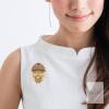 New Gold-Tone Rhinestone Skull Brooch Set, Model 19085590 - 2