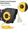 NEW Dewenwils HCR340F 50 ft Retractable Extension Cord Reel, 14/3 AWG, 13A, 125V, Triple Outlet - 3