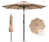 NEW AreShark 10 FT Beige Patio Umbrella with Crank Lift, Steel Frame, Tilt Function, Wind Vent