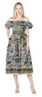 New Ulla Johnson Amira Tie-Belt Cotton Dress sz 4, Portofino