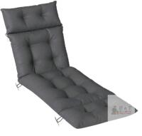 NEW Outdoor Chaise Lounge Cushion Pad, 74.8" x 22" x 3.9", Dark Grey, Weather-Resistant
