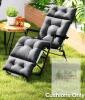 NEW Outdoor Chaise Lounge Cushion Pad, 74.8" x 22" x 3.9", Dark Grey, Weather-Resistant - 2