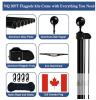 NEW NQ 20ft Black Aluminum Flagpole Kit with Ball Topper, 3x5 Canada Flag, Rope & Hardware - 3