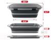 Meegoo Collapsible BBQ Prep Tub with Locking Lid, 3-in-1 Design, 3-Gallon Capacity - 2