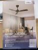 NEW BvenuBigLite WS-FPZ180-18B 52"/60" 3-Blade Ceiling Fan, Black, DC Motor, Remote/App Control - 3