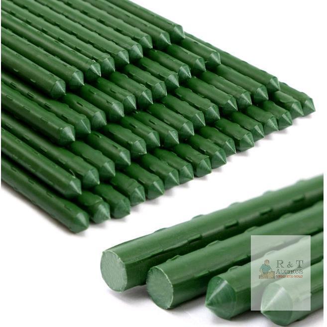 50 New 48" Green Garden Stakes with Garden Twine