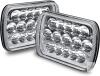 NEW 7x6 5x7 LED Headlights H6054 H4 2B1 Sealed Beam for Vans Trucks | Chrome, 6x7 Head Lamp Bulb, Fits Jeep Cherokee XJ Wrangler YJ Chevy Express Ford Econoline GMC Savana Nissan D21 Dodge