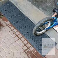 Rubber Threshold Ramp, 10,000 lb Capacity, Anti-Slip, Bolt Down, Black