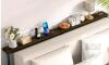 Adjustable Height 78.6" Console Table with Outlets & USB, Rustic Brown Wood Top, Metal Frame - 3