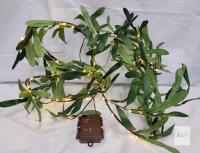 6-Foot Artificial LED Lighted Garland with Timer and Battery Operation