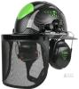 NEW GREEN DEVIL EN353-5 Forestry Safety Helmet, NRR 27dB, Mesh Face Shield, 53-63cm Adjustable Fit